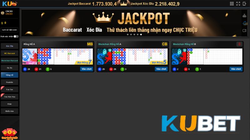 Thử thách chiến thuật và vận may trong game Rồng Hổ tại Casino KUBET